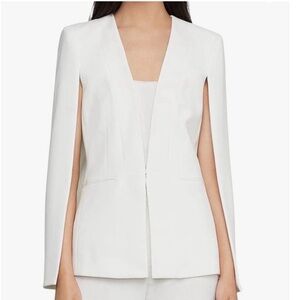 BCBGMaxAzria Classic White Blazer cape xxs